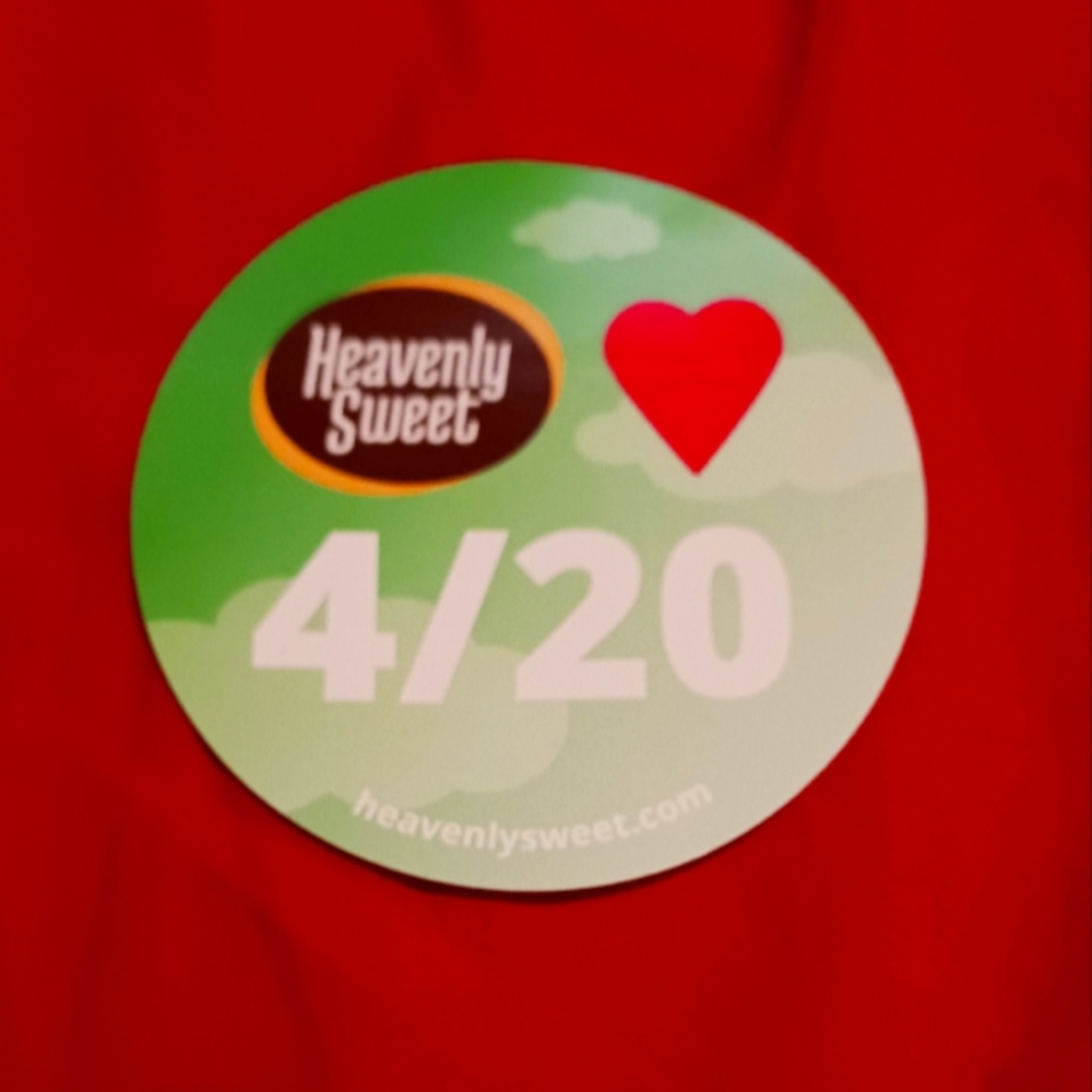 420 HEAVENLY SWEET CANNABIS STICKER. LARGE. 💚🌱🌿